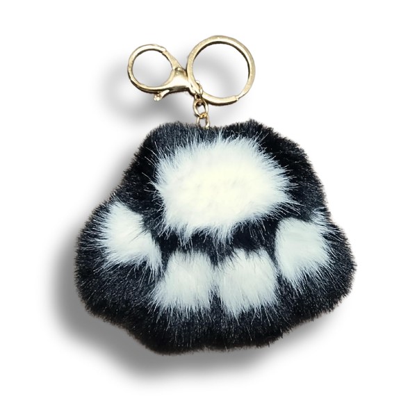 July Sunshine Cat Key Chain Cat Paw Charm Plush Cat