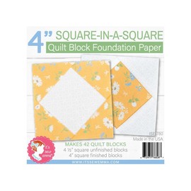 It's Sew Emma Quilt Block Foundation Paper-4" Square, White