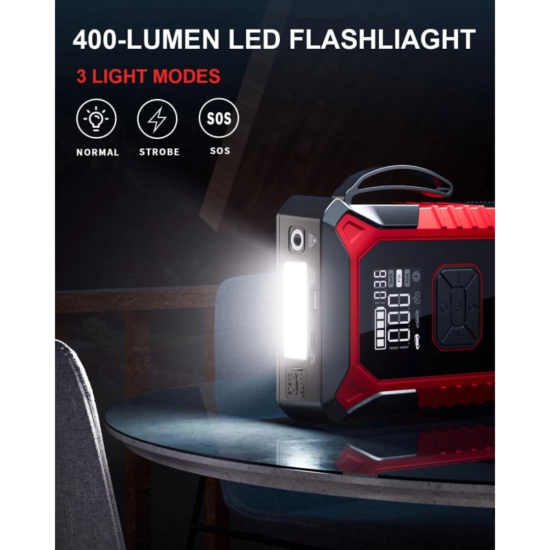 GOOLOO A3 Jump Starter with Air Compressor 3000A Portable Car