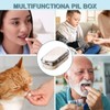 Portable Pill Cutter, Tablet Cutter with Storage Compartment, Adjustable Pill