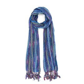 Humble Hilo Multi-Colored Scarf/Shawl for Women Lightweight Head or Neck Scarf (Turquoise (F23))