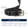 BELTROAD 2 Pack Mens Braided Leather Belt Woven Leather Belts