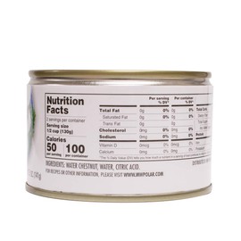 MW Polar Canned Vegetables, Water Chestnuts, Whole, 8 Ounce (Pack of 12)