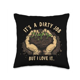 Composting Enthusiasts Sustainable Gardening Eco-Friendly Throw Pillow
