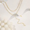 Luxval Long Pearl Necklace for Women Gold Layered Lariat Y-Shaped
