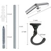 Evsteluo Large Swag Ceiling Heavy-Duty Hooks with Complete Hardware Kit