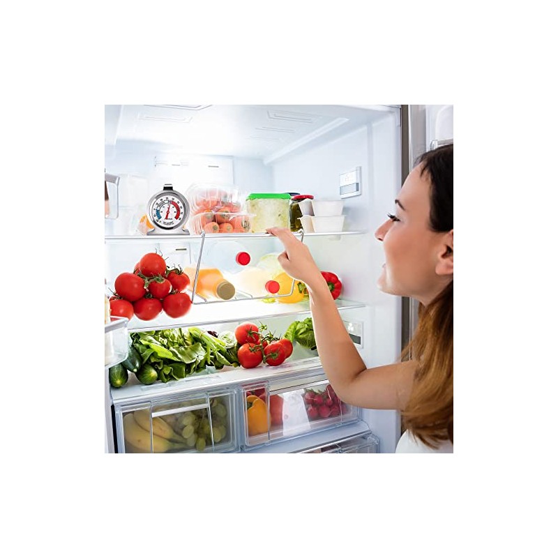 ALIMOTA Termómetro para Refrigerador，Set de 3，Acero Inoxidable (-20 a 80