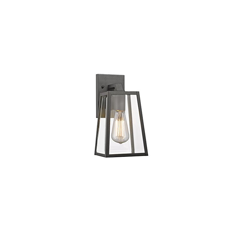 Chloe Lighting CH822034BK11-OD1 Transitional 1 Light Black Outdoor Wall Sconce