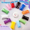 72 Pcs 2.38 lbs Air Dry Clay Bulk Modeling Magic