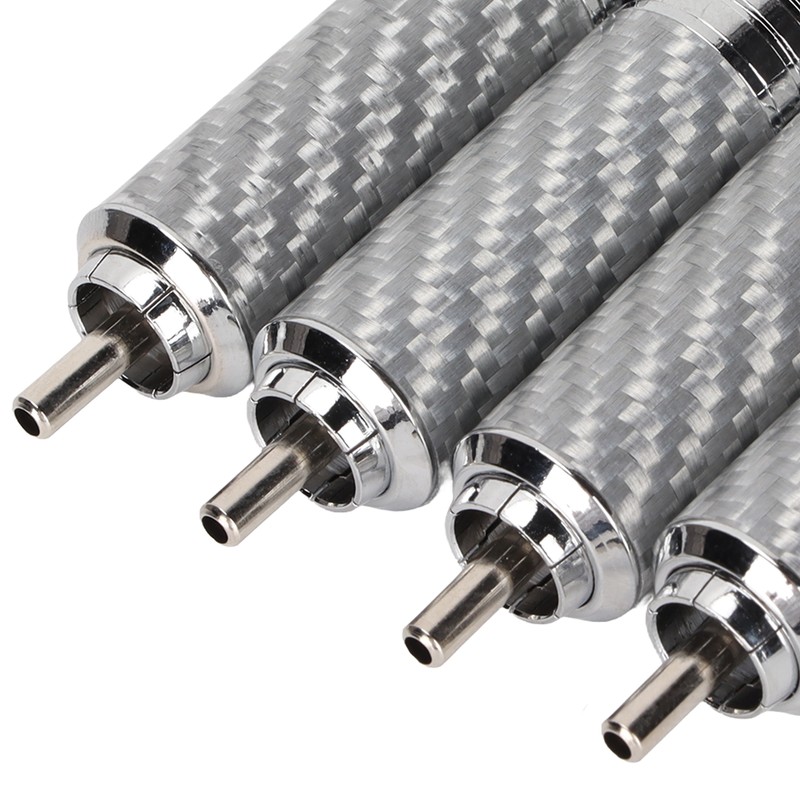 4Pcs RCA Sound Plug Chrome Plated Welding Phono RCA Male