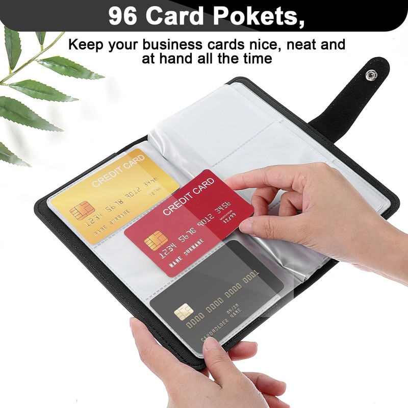 Exclaith Credit Card Holder Business Card-Holder Book with 96 Card