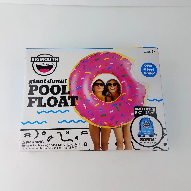 BigMouth Inflatable Giant Sprinkle Donut Pool Float Beach Swimming Lounger