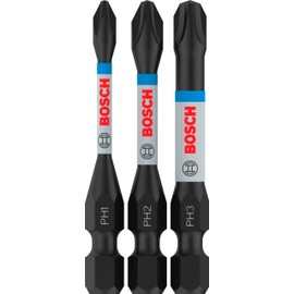 Bosch Professional 3 pcs. Impact Control Screwdriver Bits PH Set (50 mm, Hexagonal Shank, Pick and Click, Accessories for Impact Drivers)