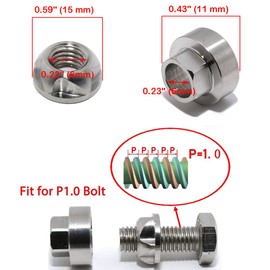 Lightronic M6 Premium 316 Stainless Steel Anti-Theft Locking Nuts Security Hardware Kit for LED Light Bar Work Lights (4 Lock+ 1 Key)