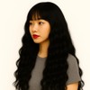 TEA MYONG フルウィッグ ロングカール 前髪あり 耐熱 自然 黒髪 ブロンド ウィッグ