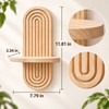 Boho Wooden Wall Shelf for Display & Storage – Single