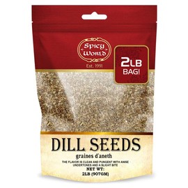 Spicy World Dill Seeds 2 LB Bulk Bag - Whole Spice | Perfect for Pickling and Eating | Resealable Bag