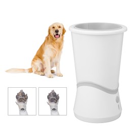 Automatic Dog Paw Cleaner, Rechargeable Soft Silicon Needle Electric Paw Washer with Adjustable Temperature, Deep Cleaning Dog Foot Washer for Pets