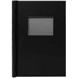 Leather Effect Window Springback Binder A4 Portrait (Black)