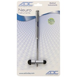 ADC Buck Neurological Hammer with Concealed Brush and Needle, Chrome-Plated Medical Instrument