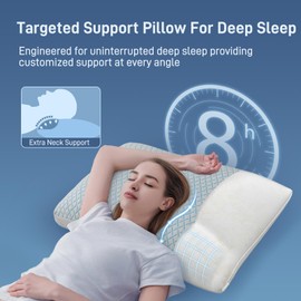 Paxavofa Shredded Memory Foam Cooling Firm Bamboo Viscose Pillow Queen Size, Adjustable Hypoallergenic Hotel Quality Pillow for Side, Back and Stomach Sleeper, Oeko-TEX Certified