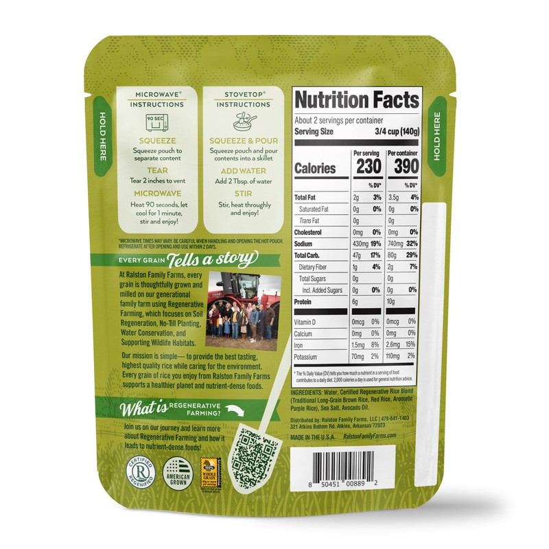 Ralston Family Farms Nature's Blend Rice, 8.5 OZ, Ready in