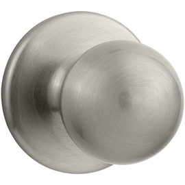 Kwikset Polo Interior Passage Door Knob, Handle For Closet and Hallway Doors, Non-Locking Doorknob in Satin Nickel, with Microban Protection