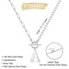Yoosteel Pearl Initial Necklace for Women, Dainty Pearl Chain Choker