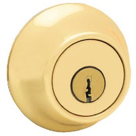 Kwikset 665 3 SCAL SCS Double Cylinder Deadbolt, Polished Brass