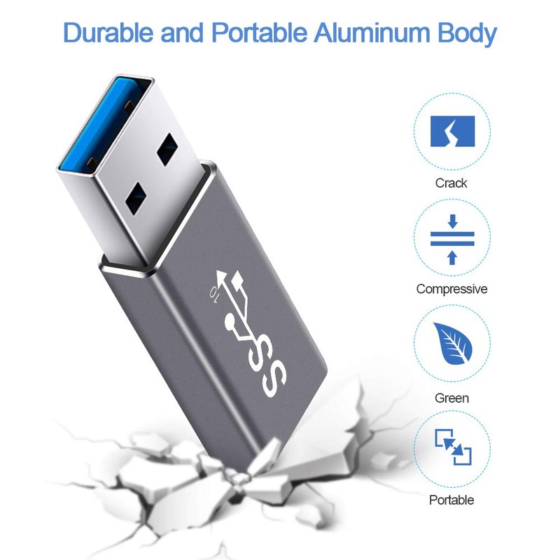 Electop - Adaptador de USB 3.1 Gen 2 macho a