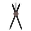 Eyebrow Stencil Ruler Black Stainless Steel Eyebrow Makeup Caliper Ruler