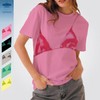 a390 Bikini Cover-up Summer Popular 3D Print Y2k Women's Round Neck T-shirt Short XXL/3w-5ZDVM 10ea