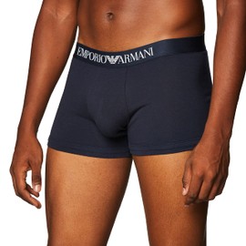 Emporio Armani mens Cotton Stretch boxer briefs, Marine, Medium US