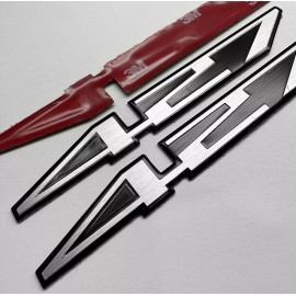 QAP 2 - BRAND NEW 427 Anodized Aluminum Emblem Badge fits Chevy 427 Engine Silver