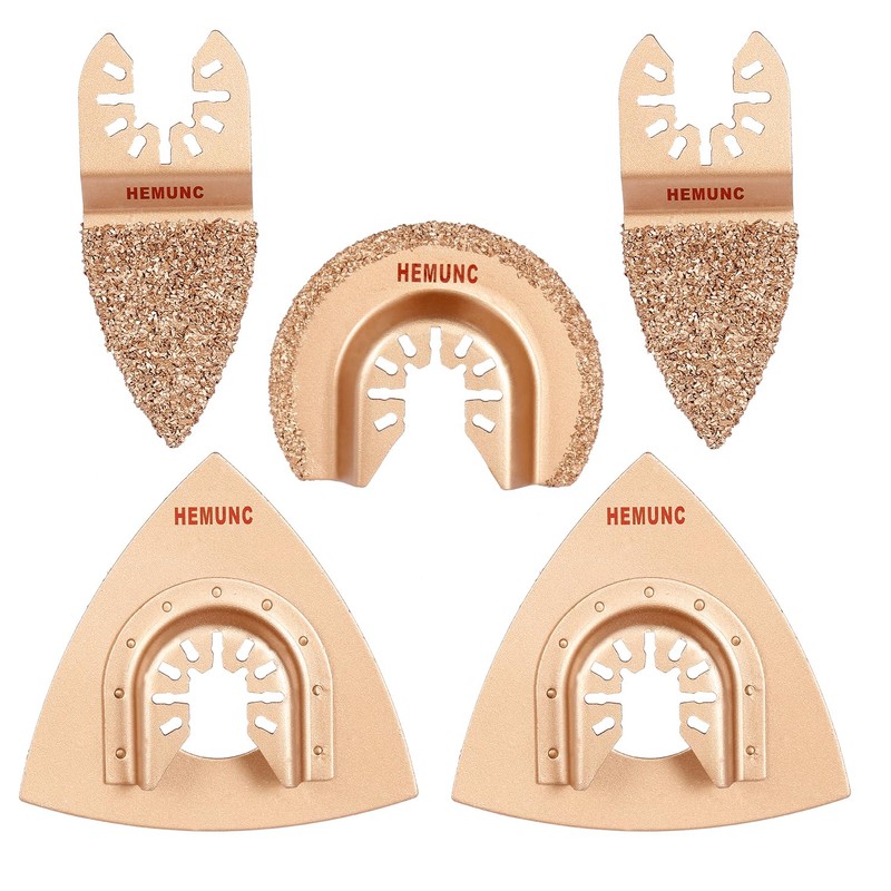 5pcs Mixed Universal Carbide oscillating Tool Blades Set for Tile