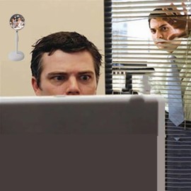 Crhexpva 1pc Office Safety Mirror,Computer Rear-View Mirror,Monitor Viewpoint Mirors,Office Cubicle Miror to See Behind You,Convex Cubicle for Personal Safety and View Monitors Or Anywhere.