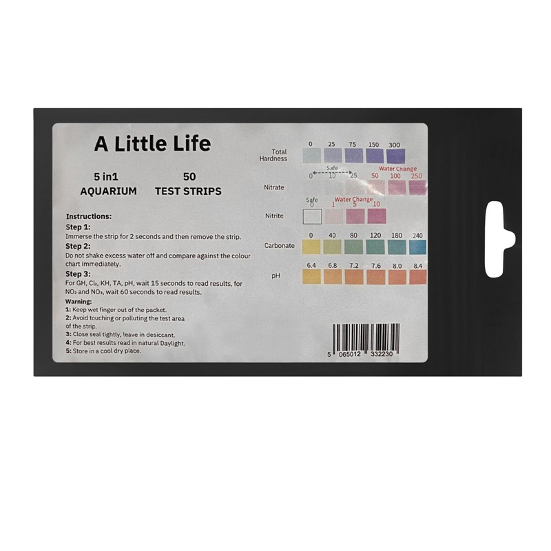 A Little Life 5 in1 Aquarium Test Strips, (50 Strips)