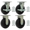 Mapp Caster BBQ Pit 6" Polyolefin Casters Kit with Mounting