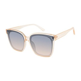Jessica Simpson Women's J6128 Retro Square Sunglasses with Uv400 Protection. Glam Gifts for Her, 62 Mm, Nude Crystal