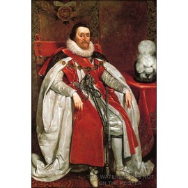 History Galore 24"x36" Gallery Poster, king James I of England bible patron