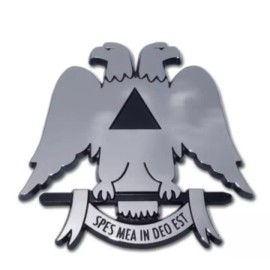 scottish rite chrome auto emblem decal usa made
