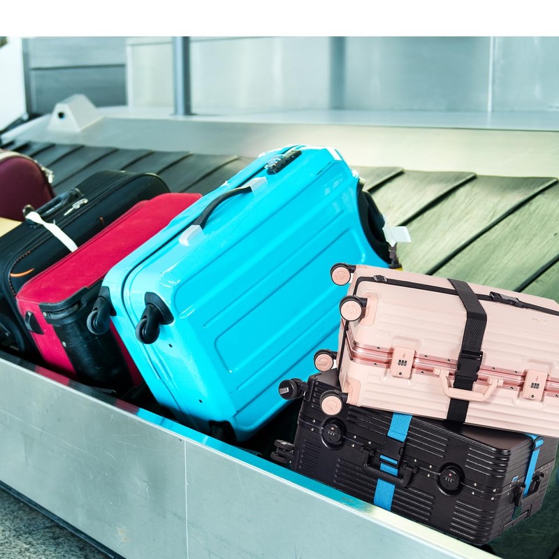 6 Pack Luggage Straps for Suitcases, Adjustable Belt, Suitcase Strap,