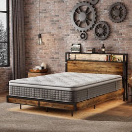 Susalt Full 12 Inch Mattress with Memory Foam, Single Pocket Coils for Excellent Motion Isolation & Edge Support, Medium Firm Mattress, Certipur-Us, No Fiber-Glass, 100-Night Trial, Light Grey