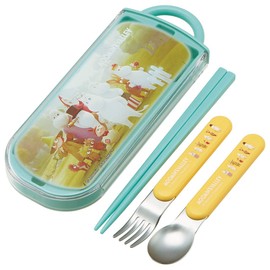 Skater TACC2 Children's Trio Set Chopsticks for Bento Lunch Box Chopsticks Spoon Fork Moomin Animation 6.5 inches (16.5 cm)