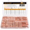 500PCS 26-6 AWG Non-Insulated Butt Connectors Uninsulated Butt Splice Wire