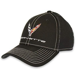 Corvette Next Generation New Era Stretch-Mesh Cap - Black/White (Large/X-Large)