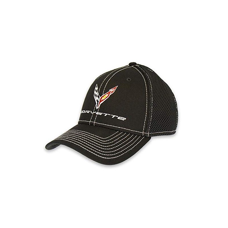 Corvette Next Generation New Era Stretch-Mesh Cap - Black/White (Large/X-Large)
