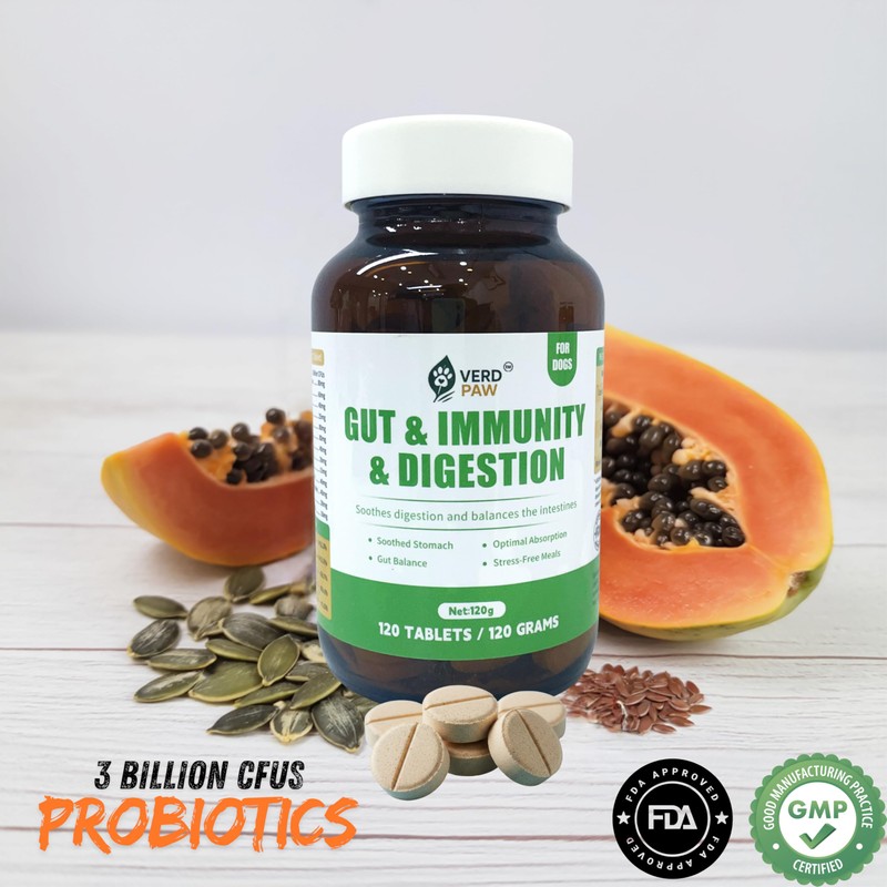 VERD PAW Gut & Immunity & Digestion Dog Tablets with