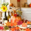 HOWAF 120pcs Artificial Pumpkins Decorations Artificial Autumn Leaves Set, Fake