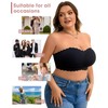 USEASY Strapless Bras for Women Scalloped Wireless Everyday Bra Push